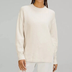lululemon athletica Cream Crew Neck Sweater